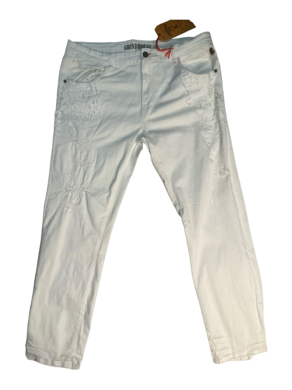 Sz 42 Grindhouse Men’s Skinny Jeans in White - Slim Stretch Fit